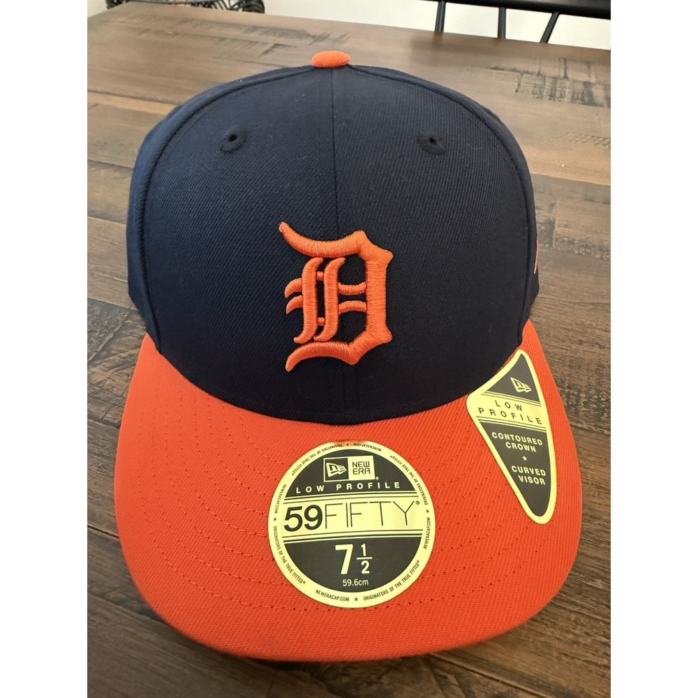 Detroit Tigers New Era 59FIFTY Sz 7 1/2 Low Profile Fitted Hat Alternative NWT